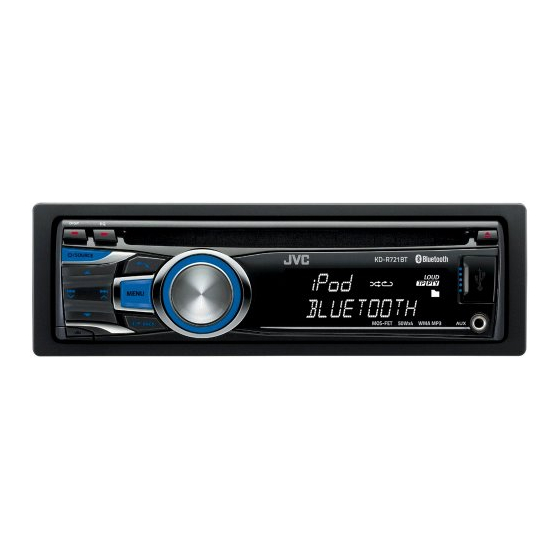 JVC KD-R721BT Manual De Instrucciones