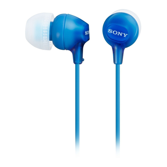 Sony MDR-EX15LP Manual De Instrucciones
