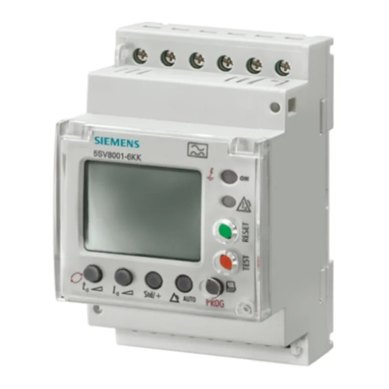 Siemens 5SV8 001-6KK Instrucciones De Funcionamiento
