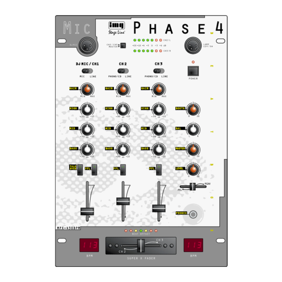 IMG STAGELINE MPX-430BPM Manuales