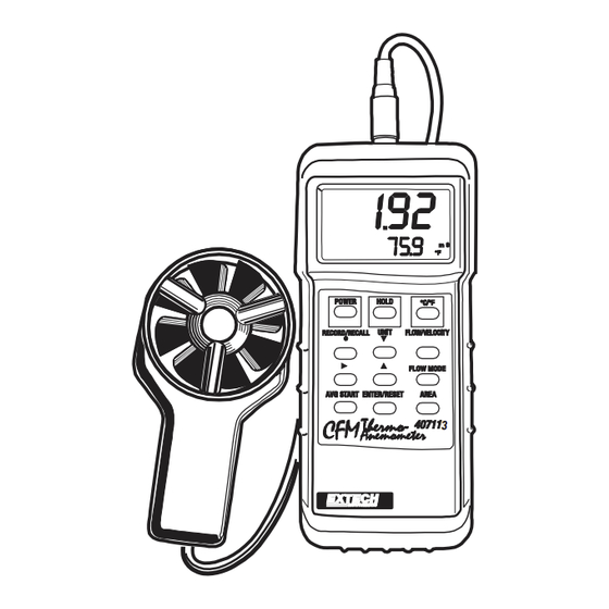 Extech Instruments 407113 Manual Del Usuario