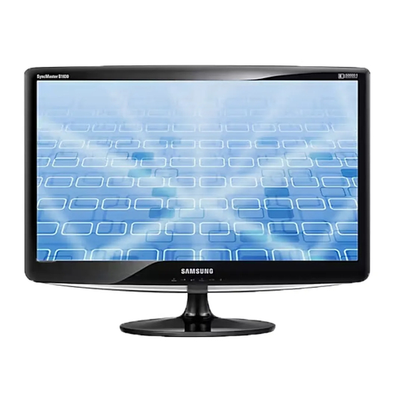 Samsung SyncMaster B1930HD Manual Del Usuario