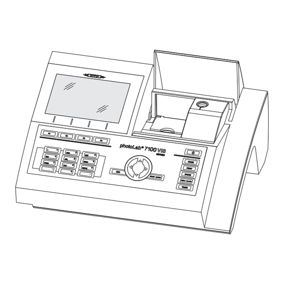 Xylem wtw photoLab 7100 VIS Instrucciones De Operación