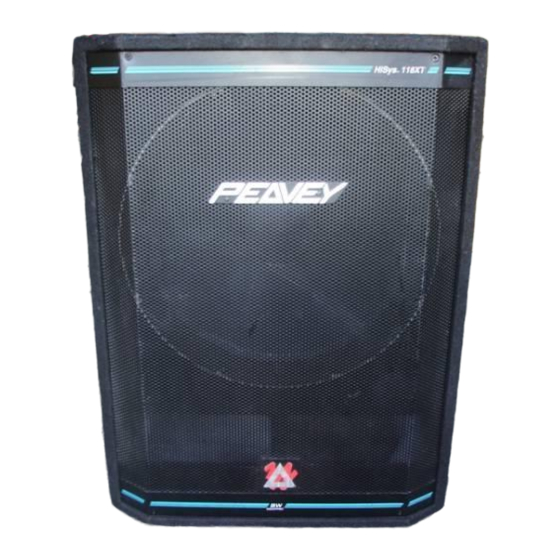 Peavey HiSys 112XT Instrucciones De Uso