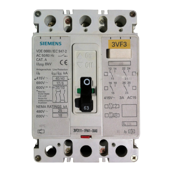 Siemens 3VF3 Manual De Instrucciones