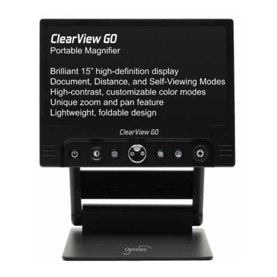 Optelec ClearView GO Manual Del Usuario