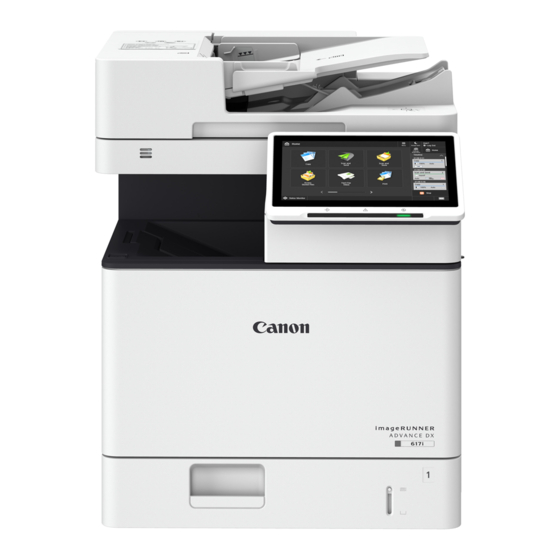 Canon imageRUNNER ADVANCE DX 171iZ Manuales