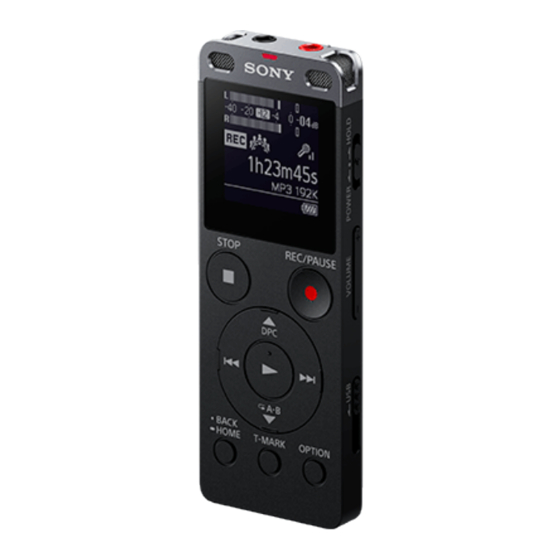Sony ICD-UX560 Guia De Ayuda