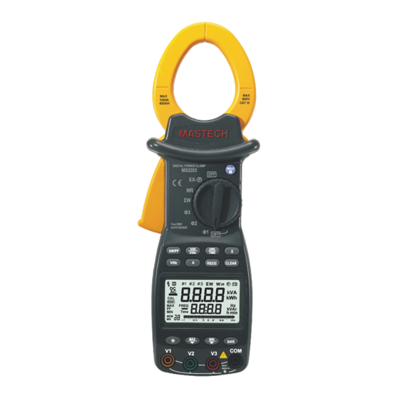 Mgl MASTECH MS2203 Guía De Instalación Rápida