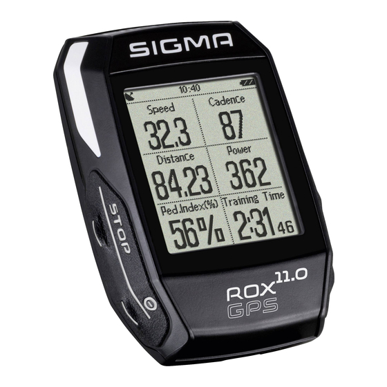 Sigma ROX GPS 11.0 Manual Del Usuario