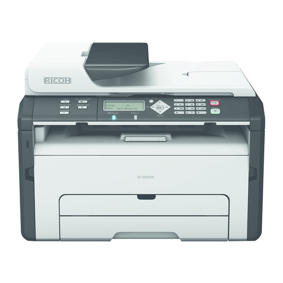 Ricoh SP 204SF Instrucciones De Uso