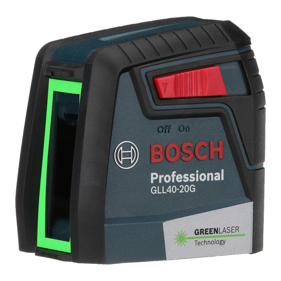 Bosch GLL40-20G Instrucciones De Funcionamiento Y Seguridad