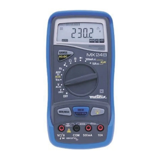 Metrix MX 24B Manual De Instrucciones