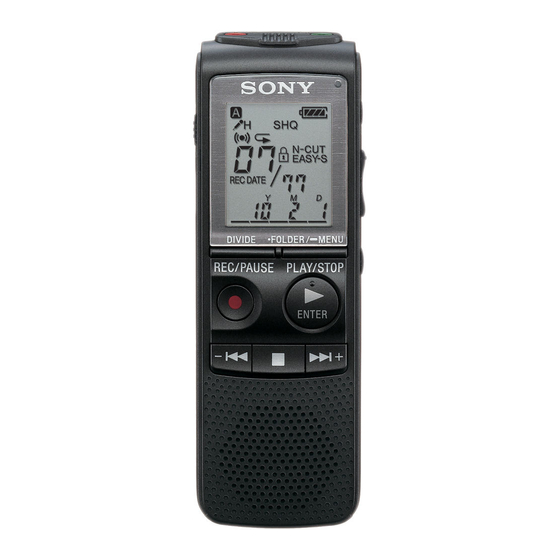 Sony ICD Serie Guia De Inicio Rapido