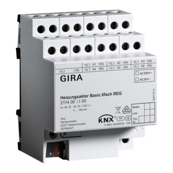 Gira 2114 00 Manual De Instrucciones