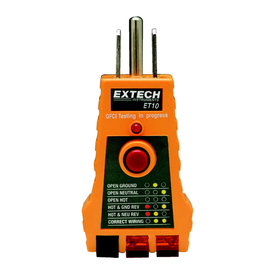 Extech Instruments ET10 Manual Del Usuario