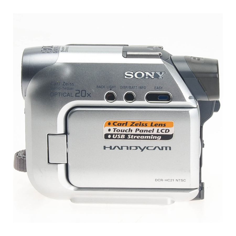Sony HANDYCAM DCR-HC21 Guía De Operaciónes