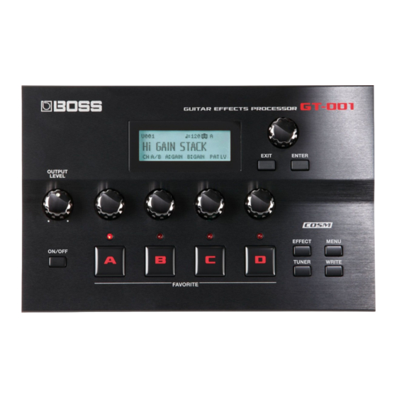 Boss GT-001 Manual Del Usuario