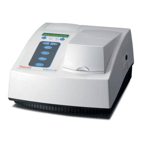 thermo spectronic GENESYS 20 Manual Del Operador