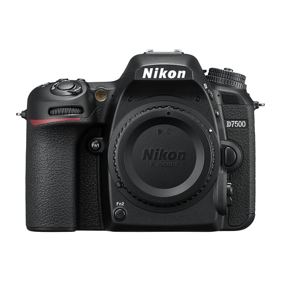 Nikon D7500 Manual Del Usuario