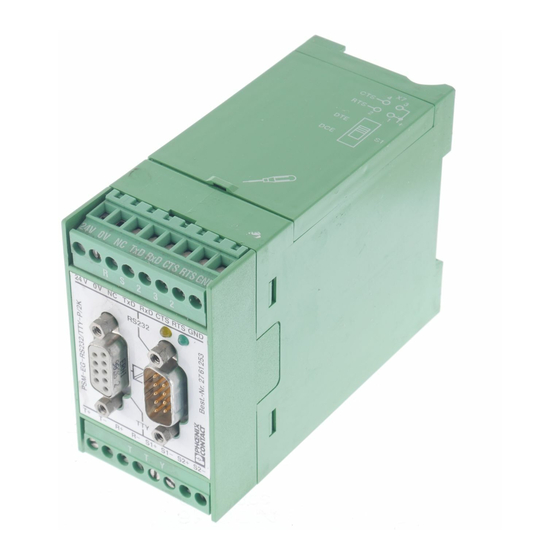 Phoenix Contact RS 204-5178 Manual Del Usario