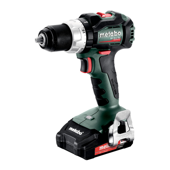 Metabo BS 18 LT BL Instrucciones De Manejo