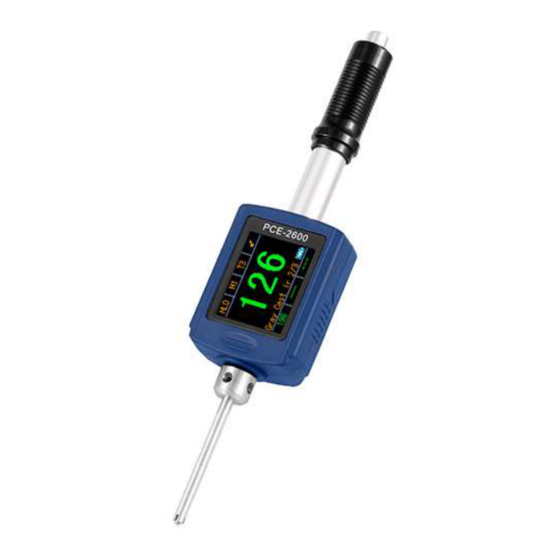 PCE Instruments PCE-2600 Manual De Instruccion
