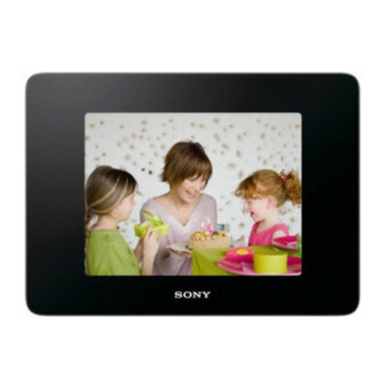 Sony DPF-D830L Manual Del Usuario