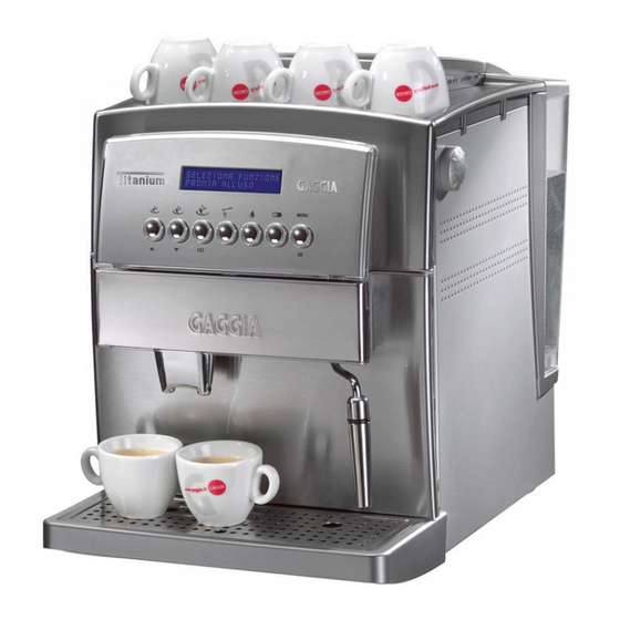 Gaggia Titanium Guia De Inicio Rapido
