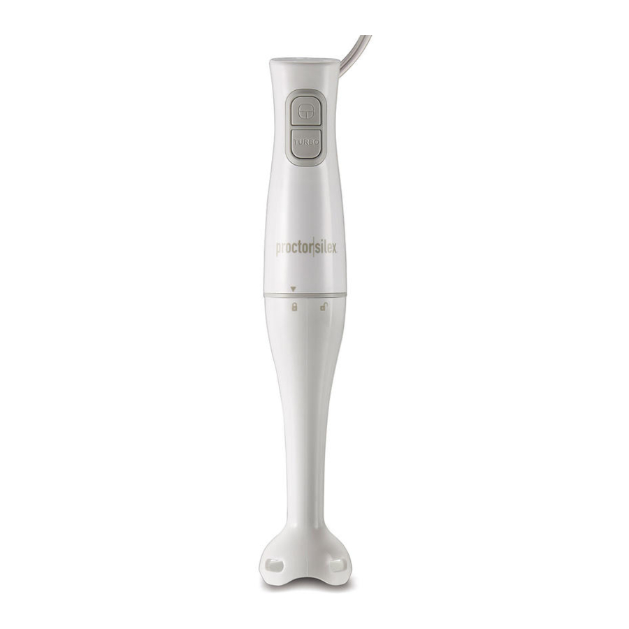 Proctor Silex 59739 - Manual de la batidora de mano | ManualsLib