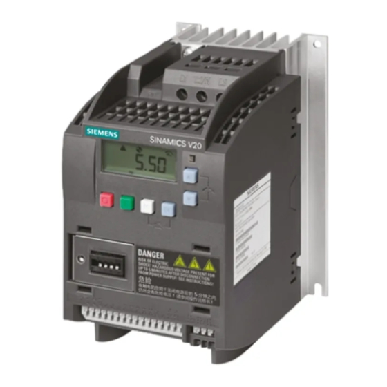 Siemens SINAMICS V20 Serie Instrucciones De Servicio
