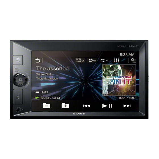 Sony XAV-W650BT Manual De Instrucciones