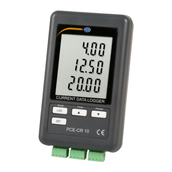 PCE Instruments PCE-CR 10 Manual De Instrucciones