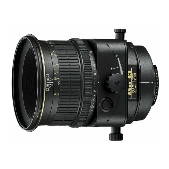 Nikon PC-E Micro NIKKOR 85mm f/2.8D Manual Del Usuario