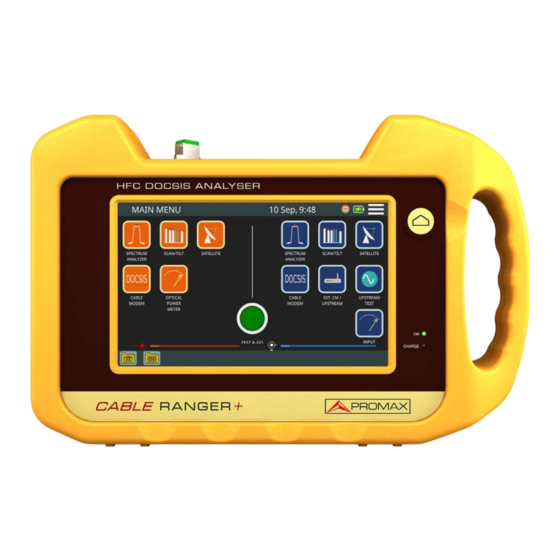 Promax CABLE RANGER+ Manual De Instrucciones