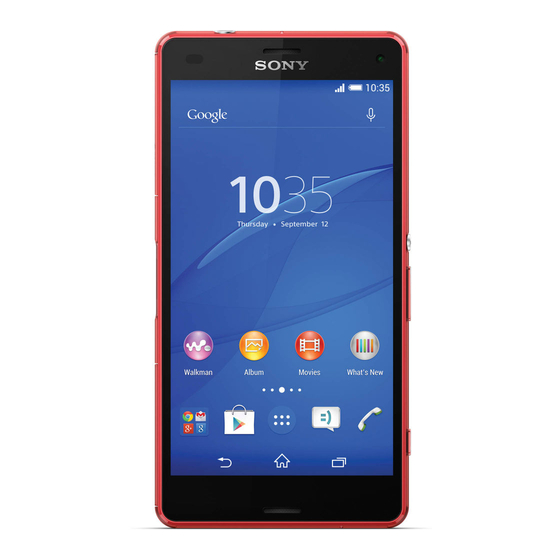 Sony Xperia Z3 Compact Guia Del Usuario