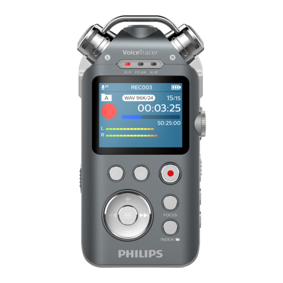 Philips VoiceTracer DVT7500 Manual Del Usuario