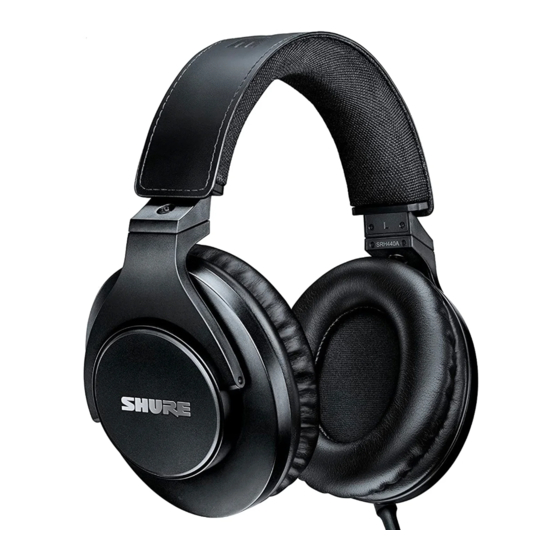 Shure SRH440A Guia Del Usuario