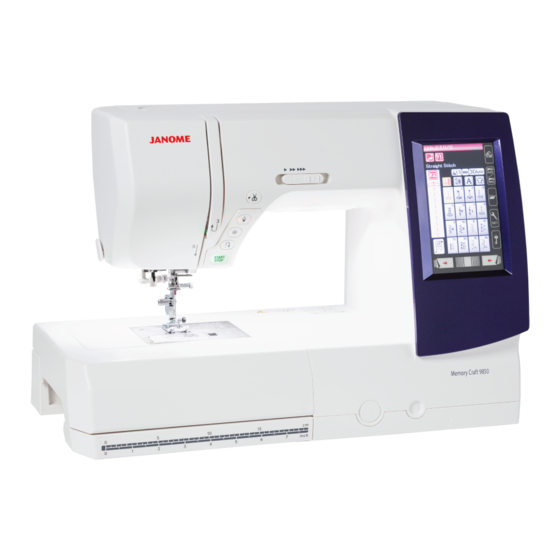 Janome Memory Craft 9850 Libro De Instrucciones