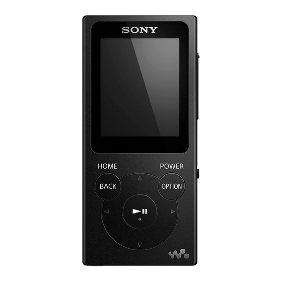 Sony WALKMAN NW-E393 Guia De Ayuda