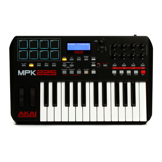 Akai Professional MPK225 Manuales