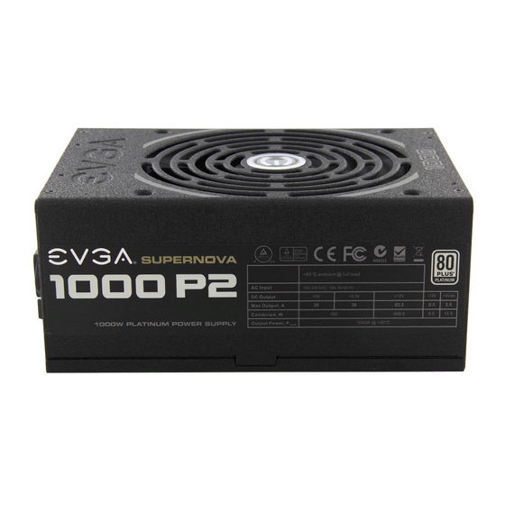 EVGA SuperNOVA 1000W PLATINUM Manuales