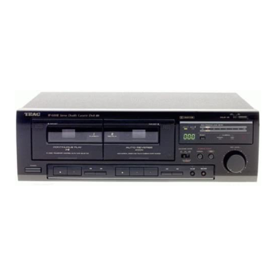 Teac W-600R Manual Del Usuario