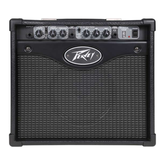 Peavey Rage 158 Guia De Inicio Rapido