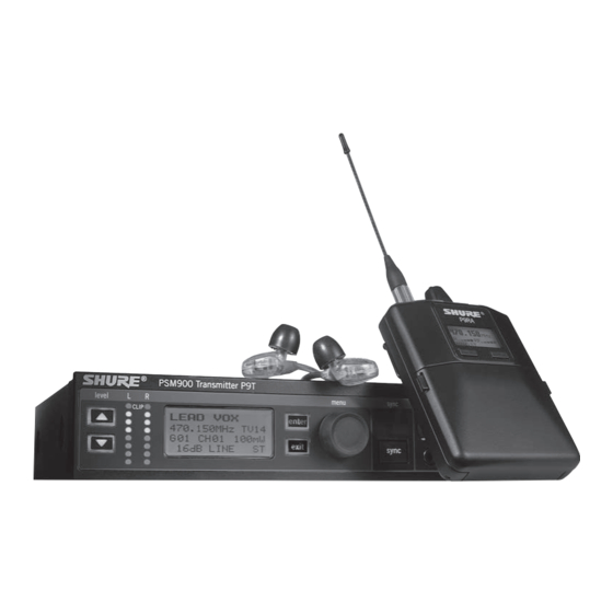 Shure PSM 900 Manual De Instrucciones