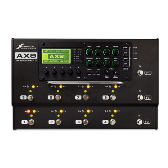 Fractal Audio Systems AX8 Manuales