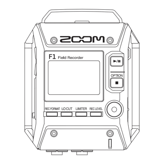 Zoom F1 Manual De Instrucciones