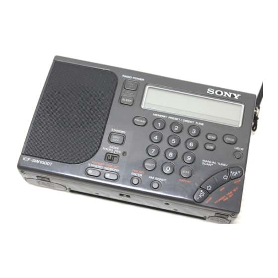 Sony ICF-SW1000T Manual De Instrucciones