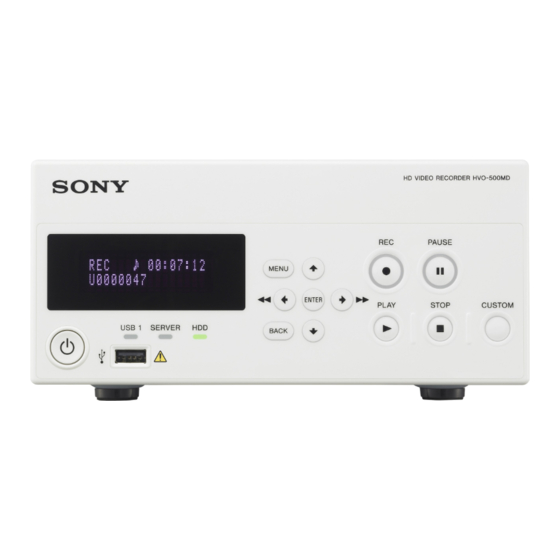 Sony HVO-500MD Manuales