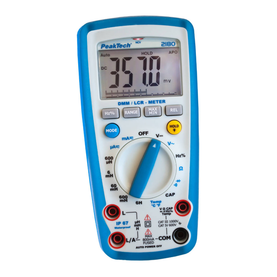 PeakTech 2180 Manual De Uso